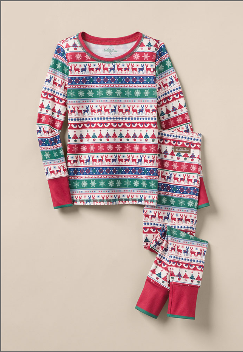 Merry Bright Fair Isle Pajama Set Size 4 by Matilda Jane