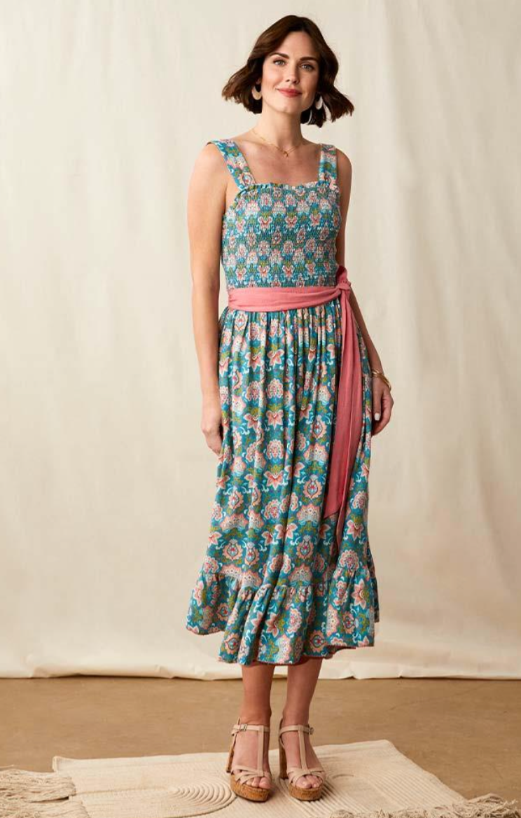 Hummingbird Mother's Day Smocked Neck Midi Dress, Size Large by Matilda Jane Clothing Hummingbird Mother's Day Smocked Neck Midi Dress, Size Large by Matilda Jane Clothing