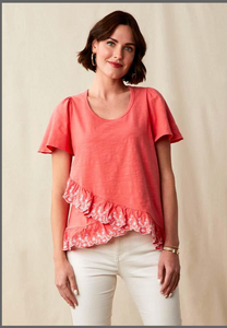 Eureka Springs Embroidered Ruffle Top, size Small by Matilda Jane Clothing