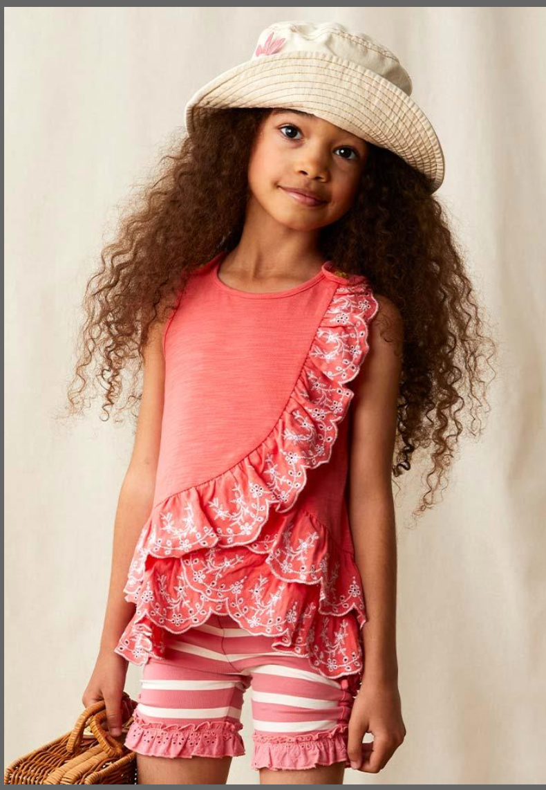 Waterfall Beach Eyelet & Ruffle Tank, Size 10 by Matilda Jane Clothing Caroline's Resale Closet Waterfall Beach Eyelet & Ruffle Tank, Size 10 by Matilda Jane Clothing Caroline's Resale Closet